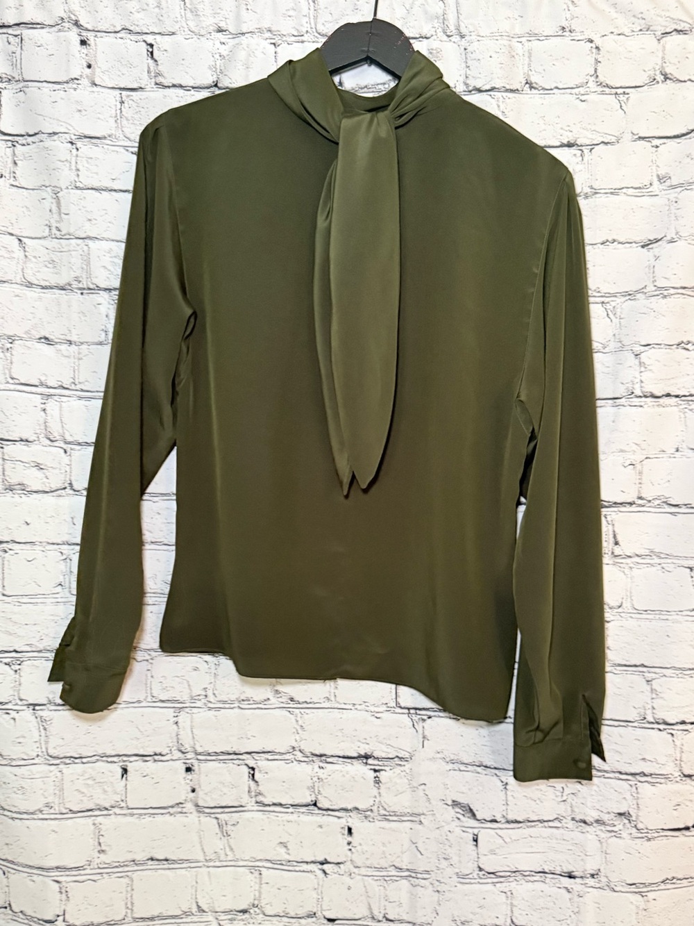Prophecy. Olive Green Long-Sleeve Women's Top. Size 10 - Picture 2 of 7